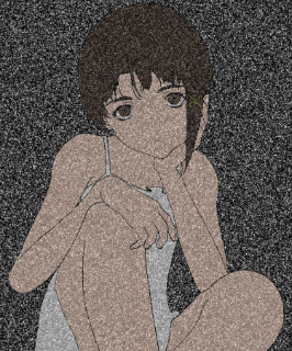 Lain Distorted Discord sticker