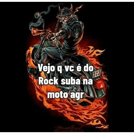 vc é do rock suba na moto Discord sticker