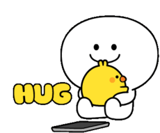 Jumpy hug Discord sticker