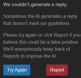 couldn't generate reply