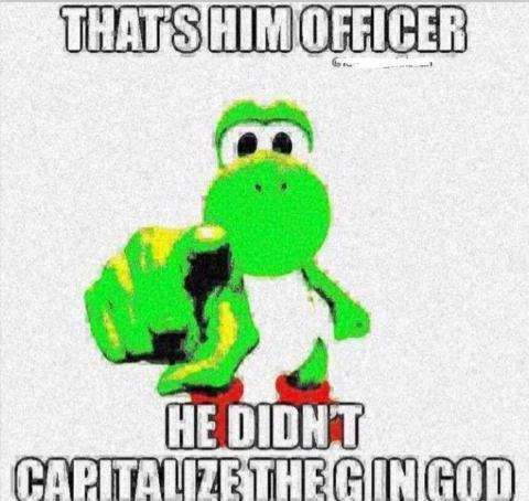 Capitalize the "G" in "God" Discord sticker