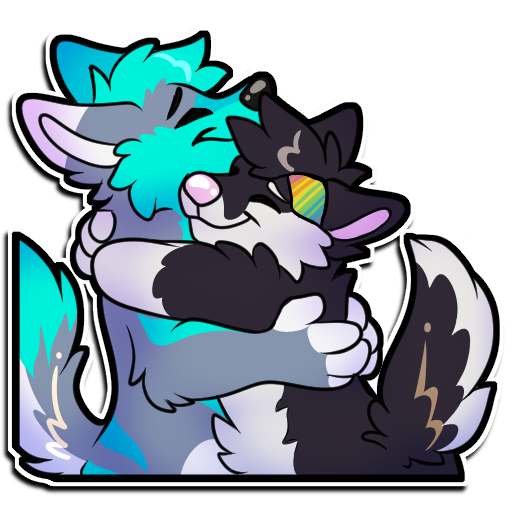 Harou and Milo Hug Discord sticker