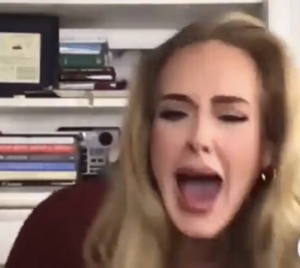 Screaming Adele Discord sticker
