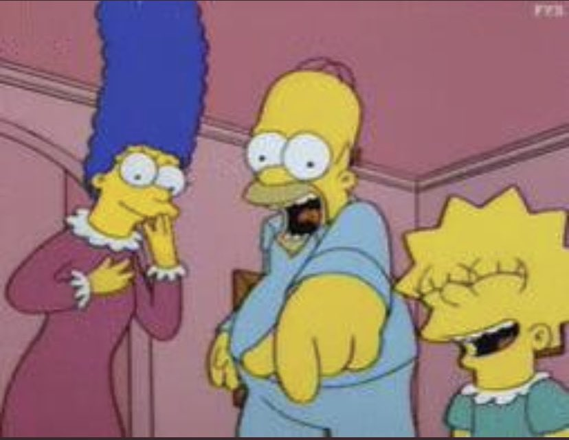 Simpsons Laughing and Pointing Discord sticker