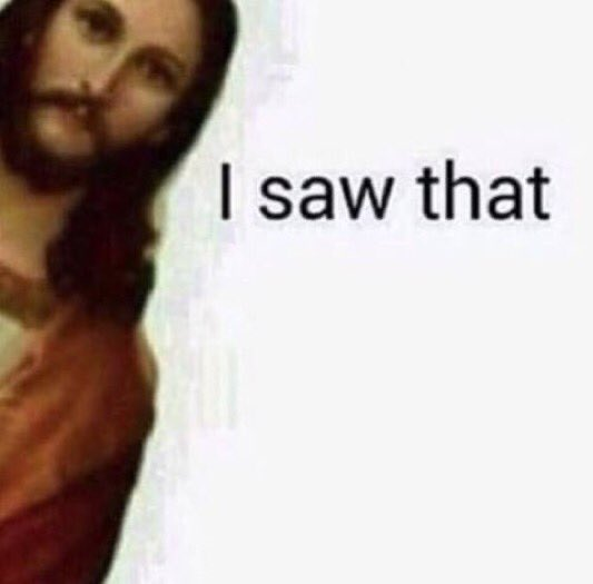 Jesus Peeking, I Saw That Discord sticker