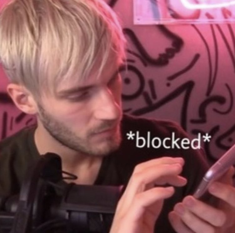 PewDiePie Blocked Discord sticker