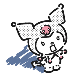 Kuromi Shocked Discord sticker
