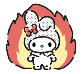 My Melody Fire Chaos Discord sticker