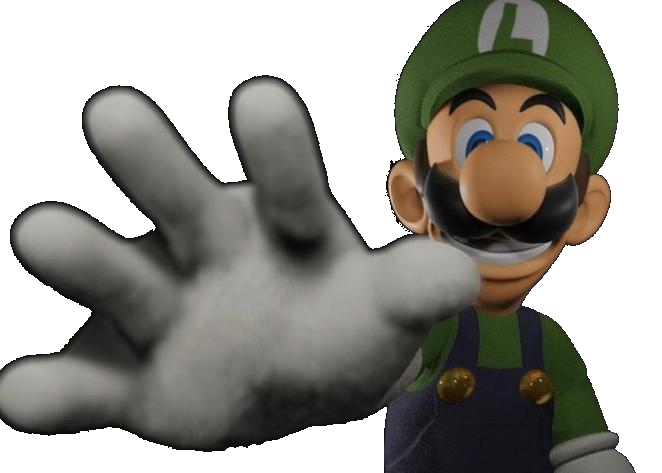 Luigi reaching out