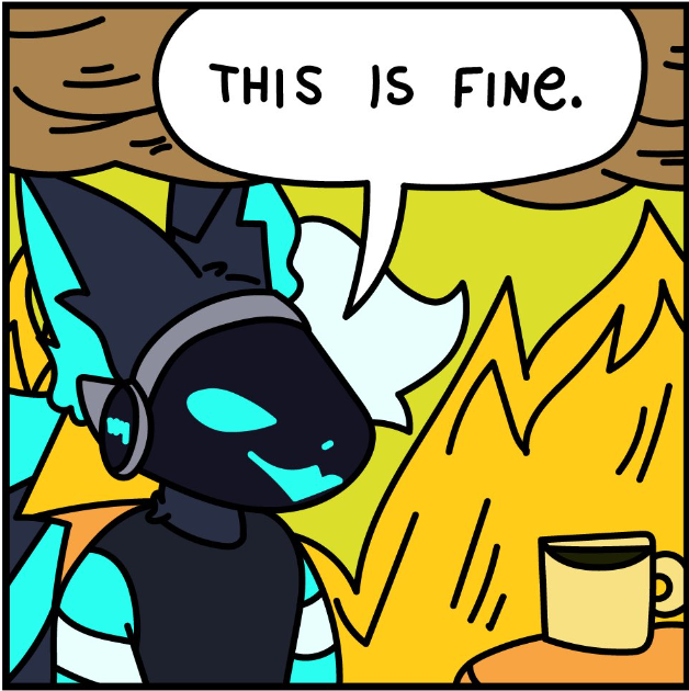 This is fine Discord sticker