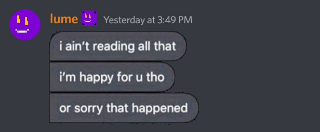 lume ain't NOT readin allat Discord sticker