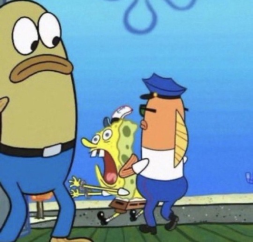 spongebob arrested Discord sticker