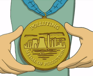 Polluting Medal of Pollution Discord sticker