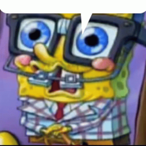SpongeBob Nerd Text Bubble