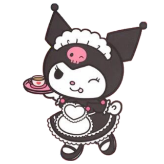 Kuromi maid Discord sticker