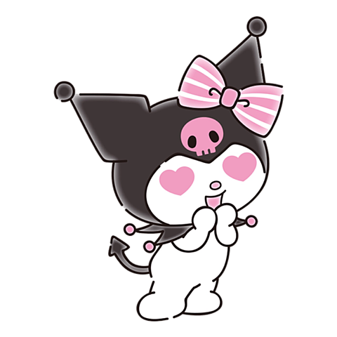 Kuromi heart eyes Discord sticker