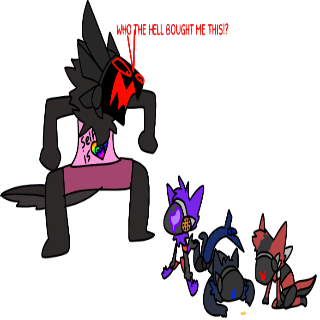 Seifer and a bunch of protogen Discord sticker