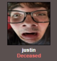 JustinDeceased Discord sticker