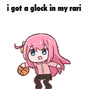 i got a glock in my rari Discord sticker