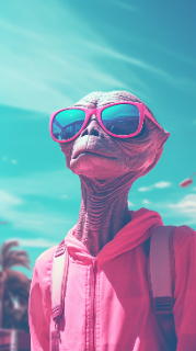 Alien sunglasses  Discord sticker