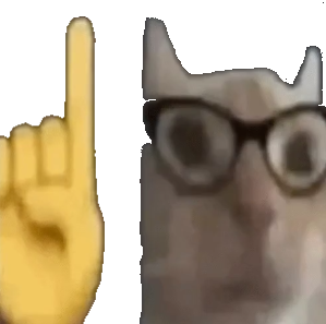 cat nerd point Discord sticker