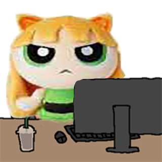 haerin on da computer (by raz)