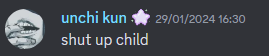 shut up child