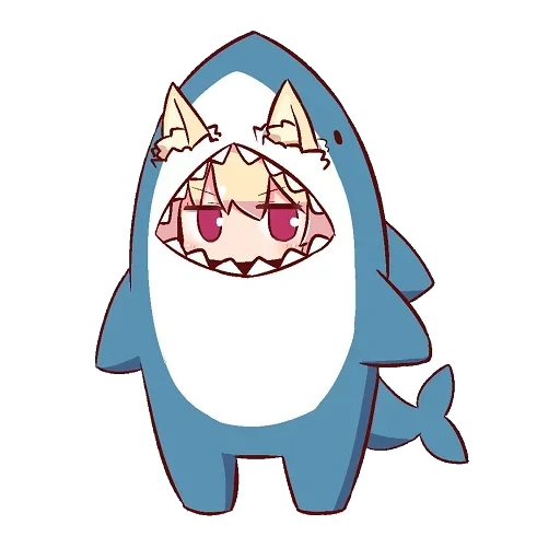 Shiggy in Blahaj Discord sticker