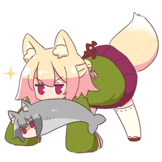 Shiggy Caught a Fish Discord sticker