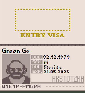 Green Go Papers Please Discord sticker