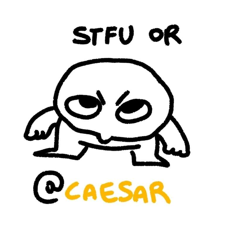 STFU or Caesar Discord sticker