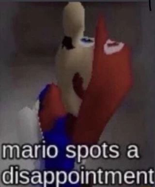 disappointed mario