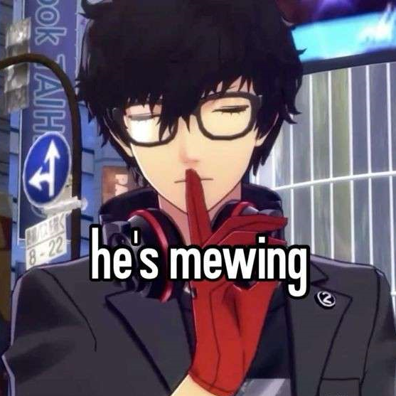 Mewing Discord sticker