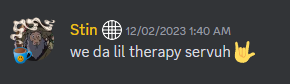we da lil therapy servuh Discord sticker