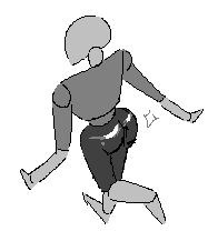 Caked up mannequin on a tuesda