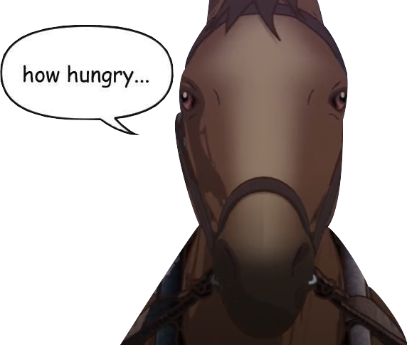 cgi horse hungry