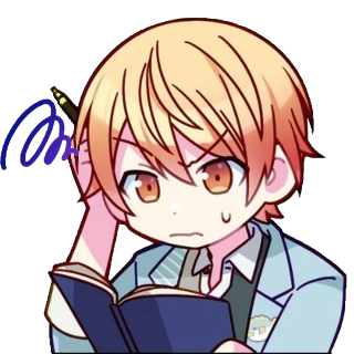 Tsukasa thinking very hard