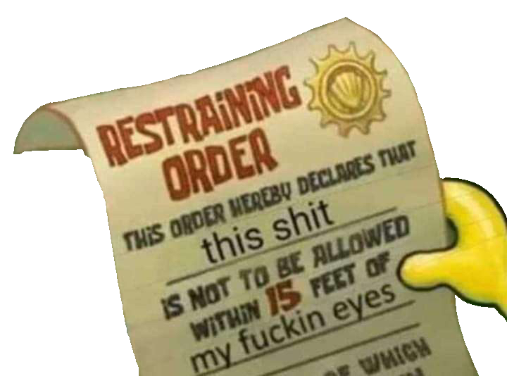 restraining order Discord sticker