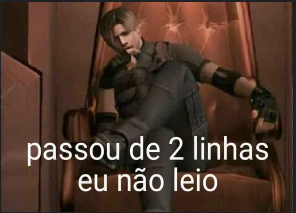 passou de duas linhas nao leio