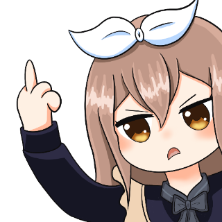 Asagao MiddleFinger  Discord sticker