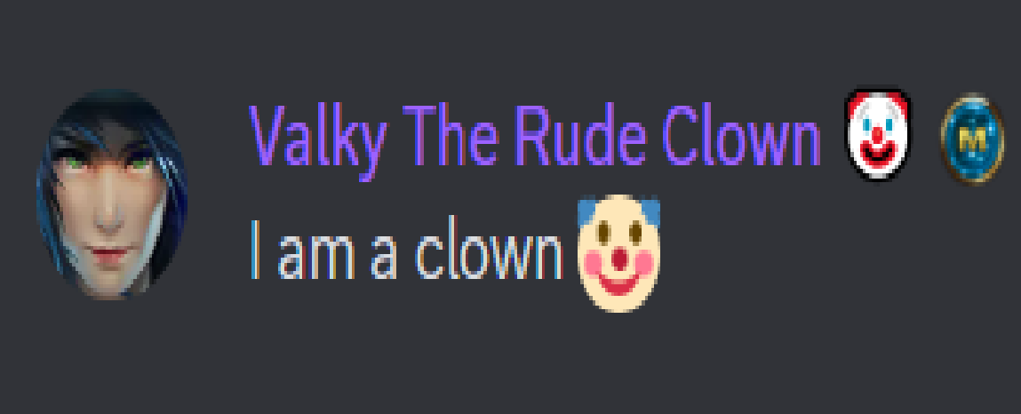 Valky Clown Discord sticker
