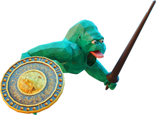 Gorilla with Shield + Lance