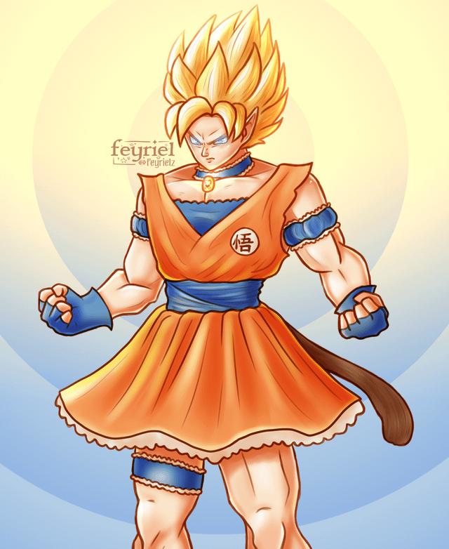 Goku but in a dress.
