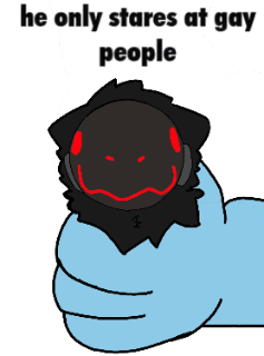only stares at gay people Discord sticker