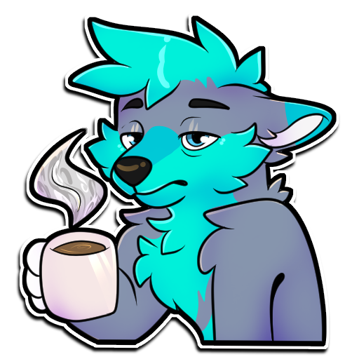 Harou Tired Morning Coffee Discord sticker