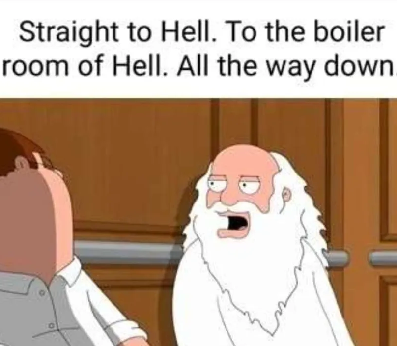To the boiler room of Hell. Discord sticker