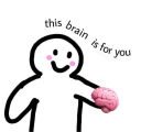 have this brain Discord sticker