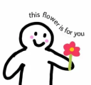 this flower is for you  Discord sticker