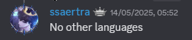 No other languages Discord sticker