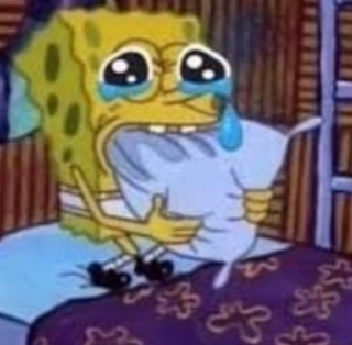 spongebob crying